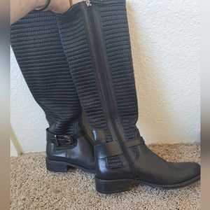 Aquatalia Womans Italian Leather Tall Riding Boots Size 7